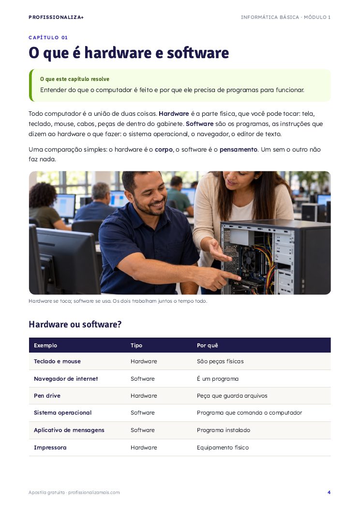 Página de exemplo 2 da apostila de Informática Básica