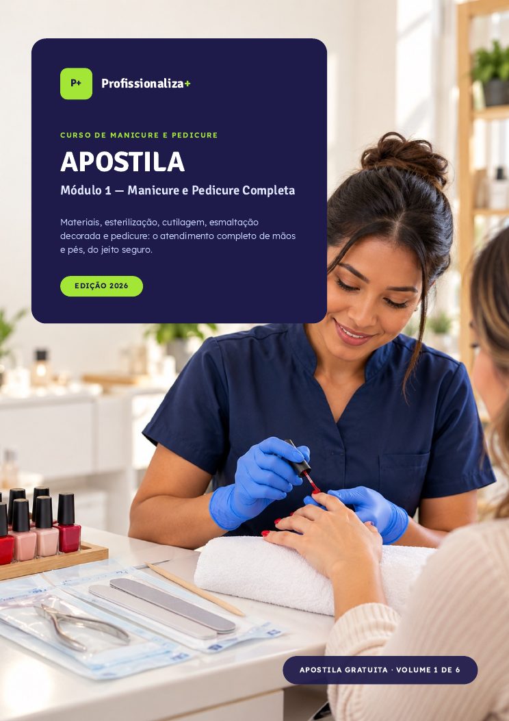 Capa da apostila de Manicure e Pedicure