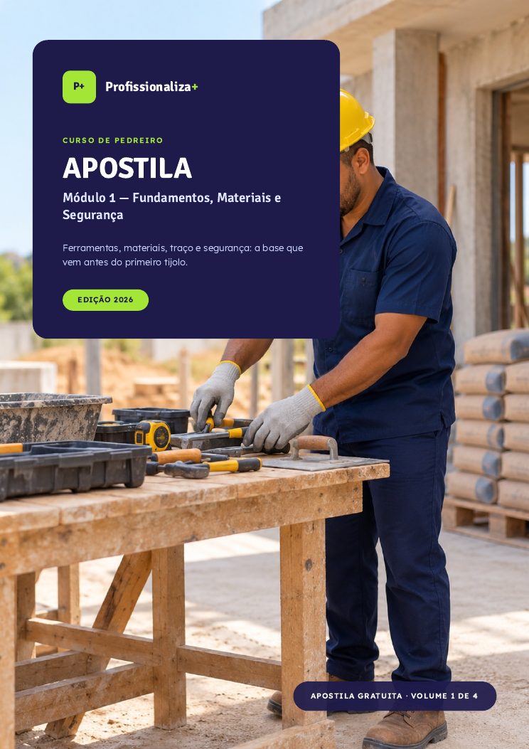 Capa da apostila de Pedreiro
