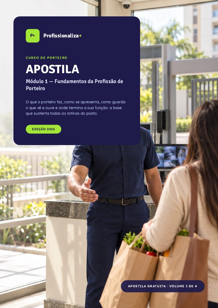 Capa da apostila de Porteiro